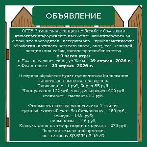 ОБЪЯВЛЕНИЕ